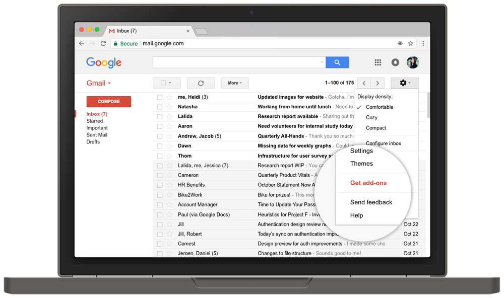  Gmail начал поддерживать дополнения на десктопах и Android-устройствах 