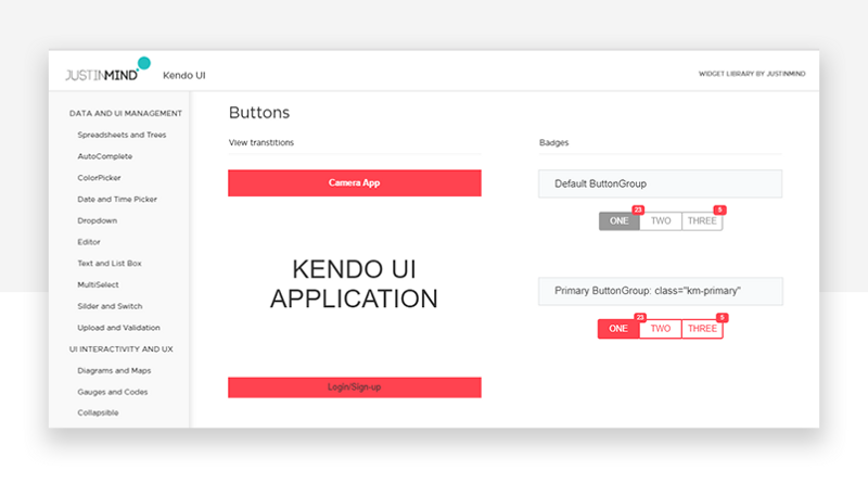 Kendo - UI kit кнопок для сайта