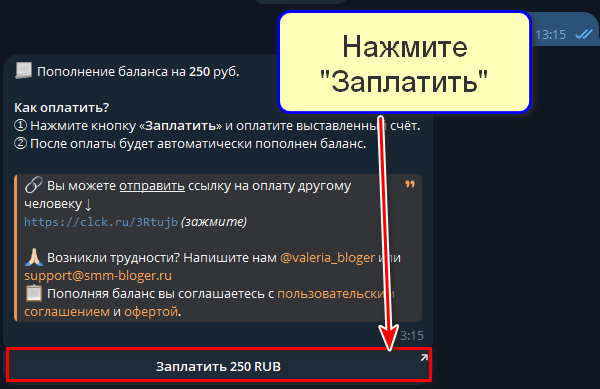Кнопка Заплатить