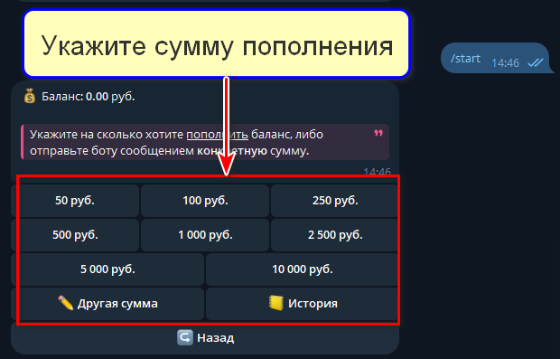 Сумма пополнения