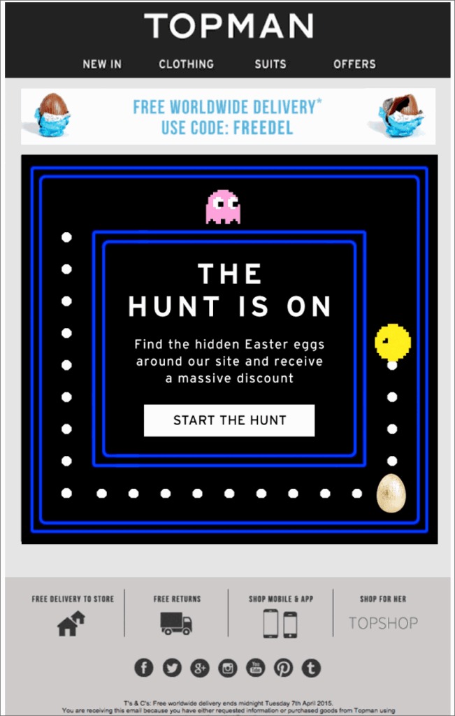 Пример игры в пасхальном письме