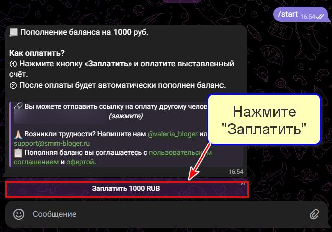 Кнопка "Заплатить"