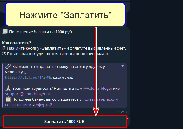 Кнопка Заплатить