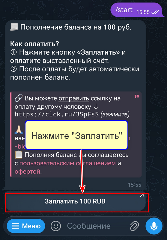 Кнопка "Заплатить"