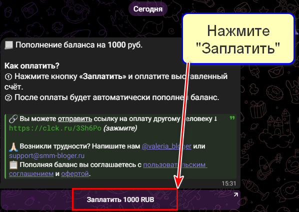 Кнопка Заплатить