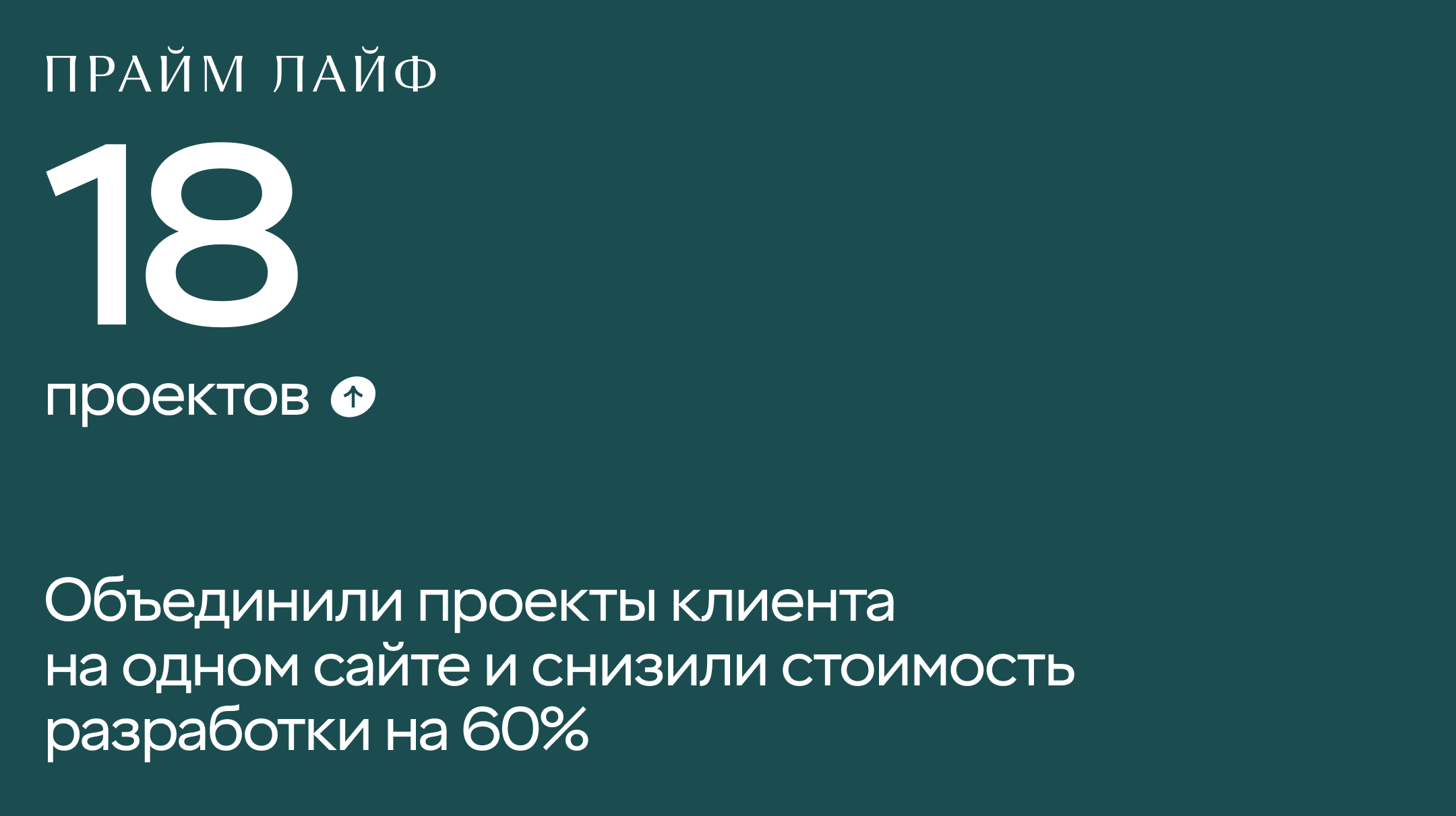 Кейс Прайм Лайф: объединили 18 проектов на одном сайте и снизили стоимость разработки на 60%