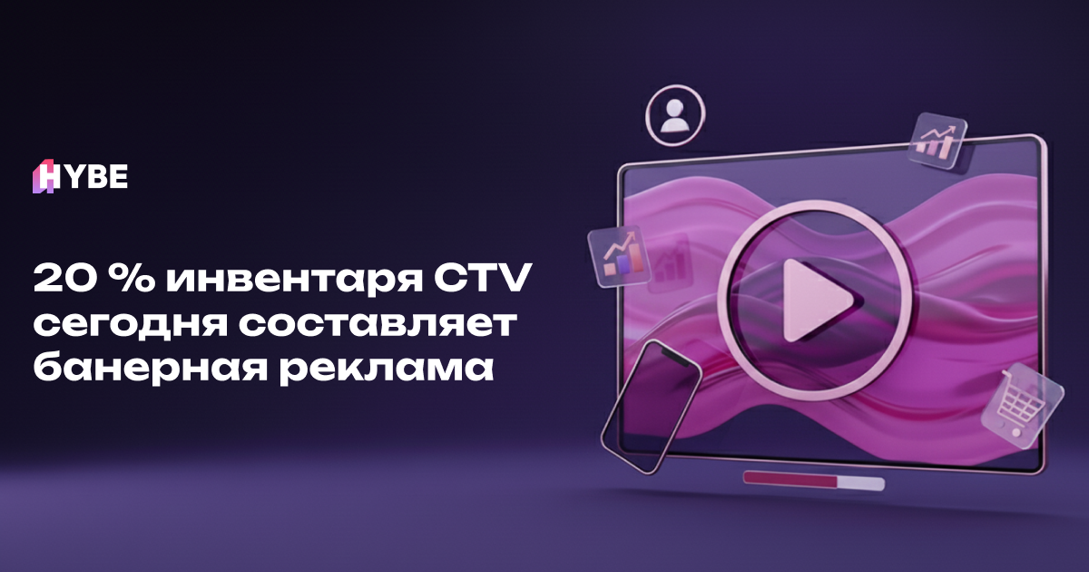 Hybe: более 80% инвентаря Connected TV в России не передает данные о провайдере