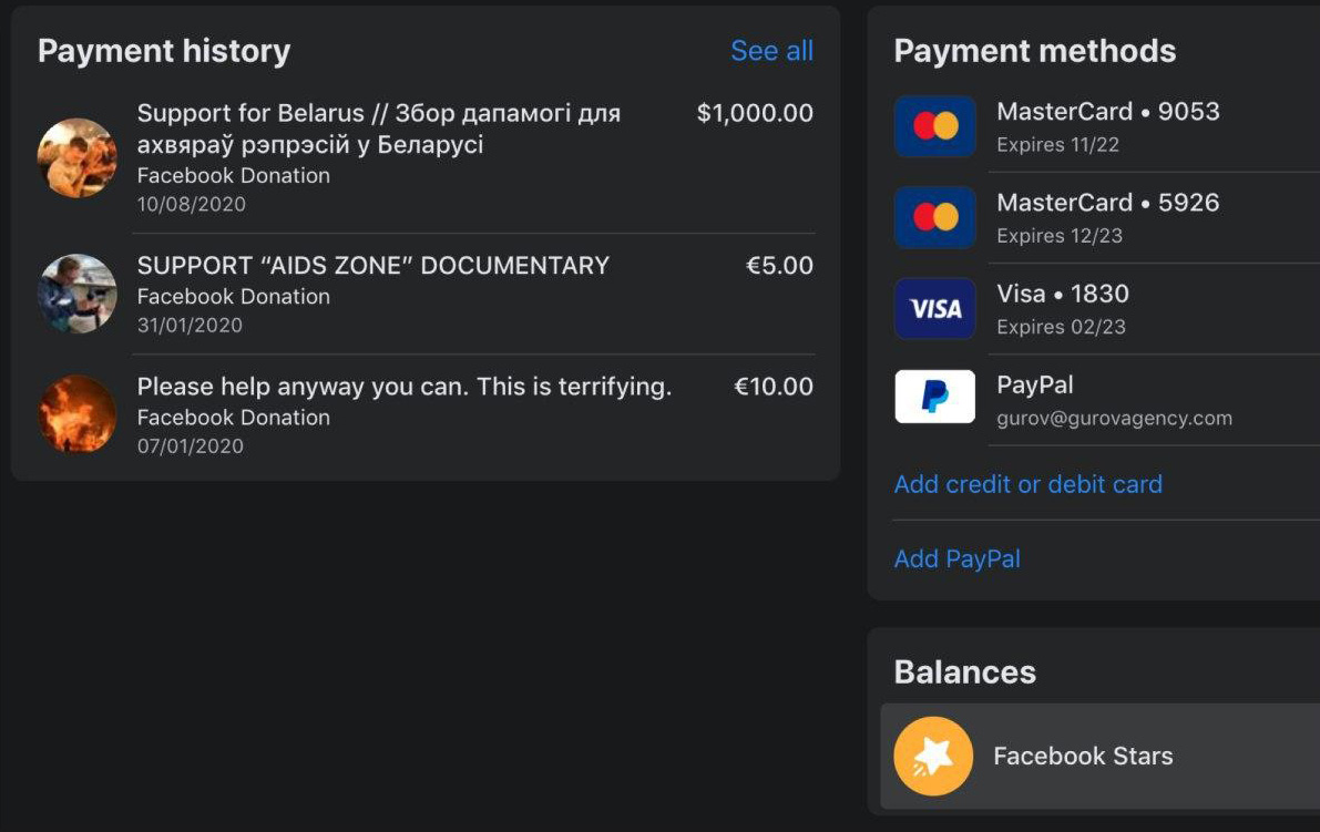 Facebook Pay заработал для русских пользователей