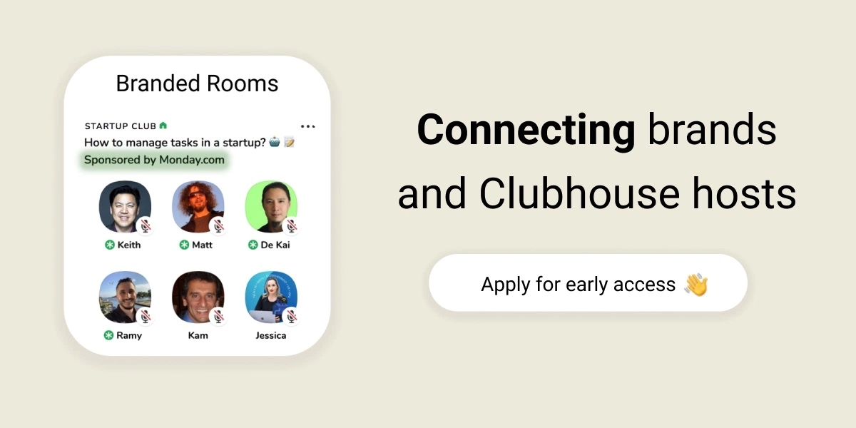 Clubmarket запустил спонсорскую площадку для монетизации Clubhouse
