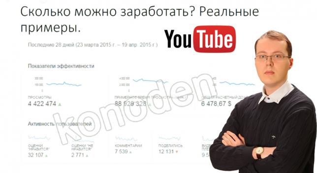 Сколько новичку можно заработать на YouTube в 2015 году?