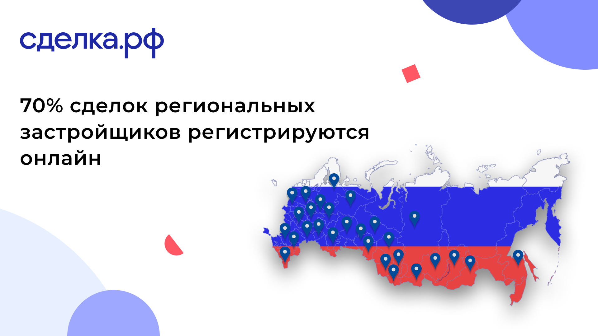 70% сделок региональных застройщиков регистрируются онлайн