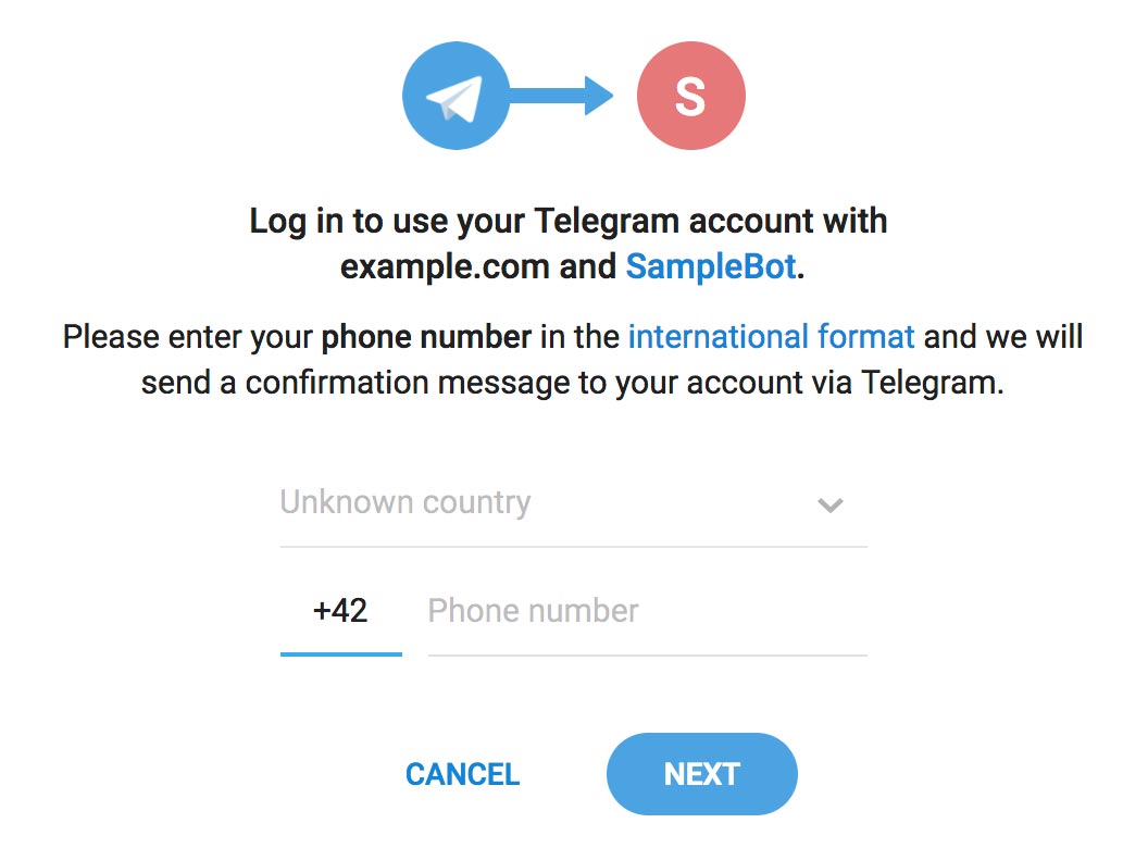 Первичная настройка Telegram-аутентификации