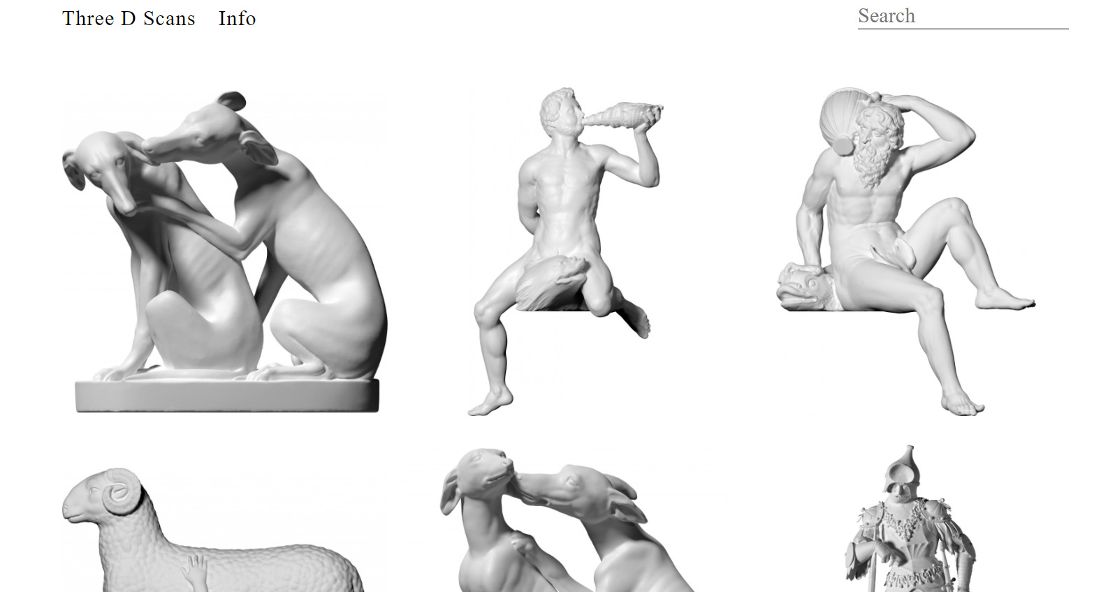 19 лучших сервисов онлайн-преподавателя по типографике и дизайну: Three D Scans - бесплатные высокодетальные 3D-модели классической скульптуры