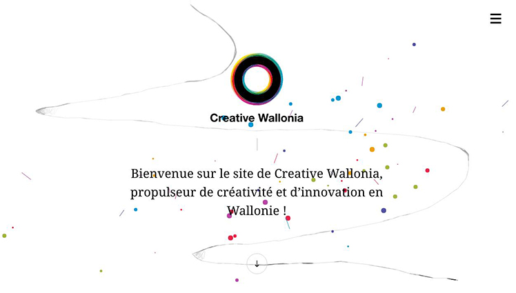 Сайт бельгийской студии Creative Wallonia