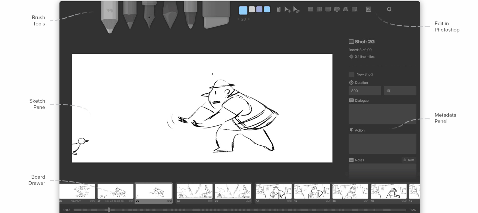 Топ инструментов для иллюстратора и аниматора: Storyboarder
