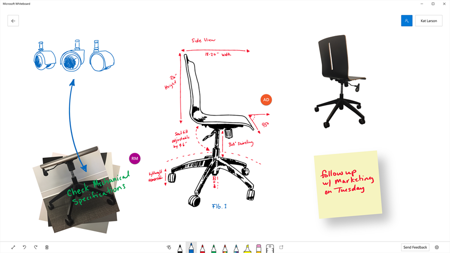 Приложение Whiteboard от Microsoft для совместной работы