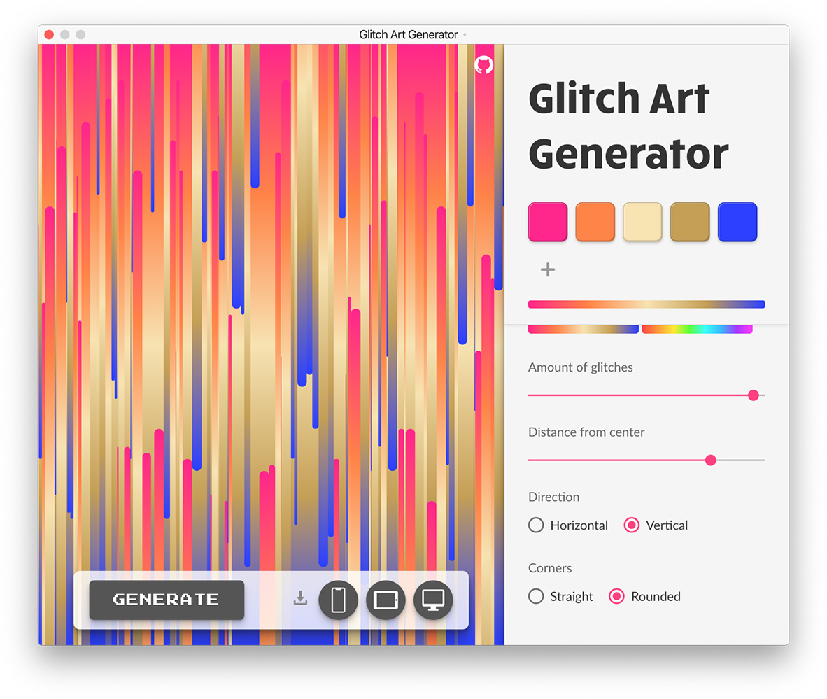 Глитч абстракции можно генерировать в Glitch Art Generator