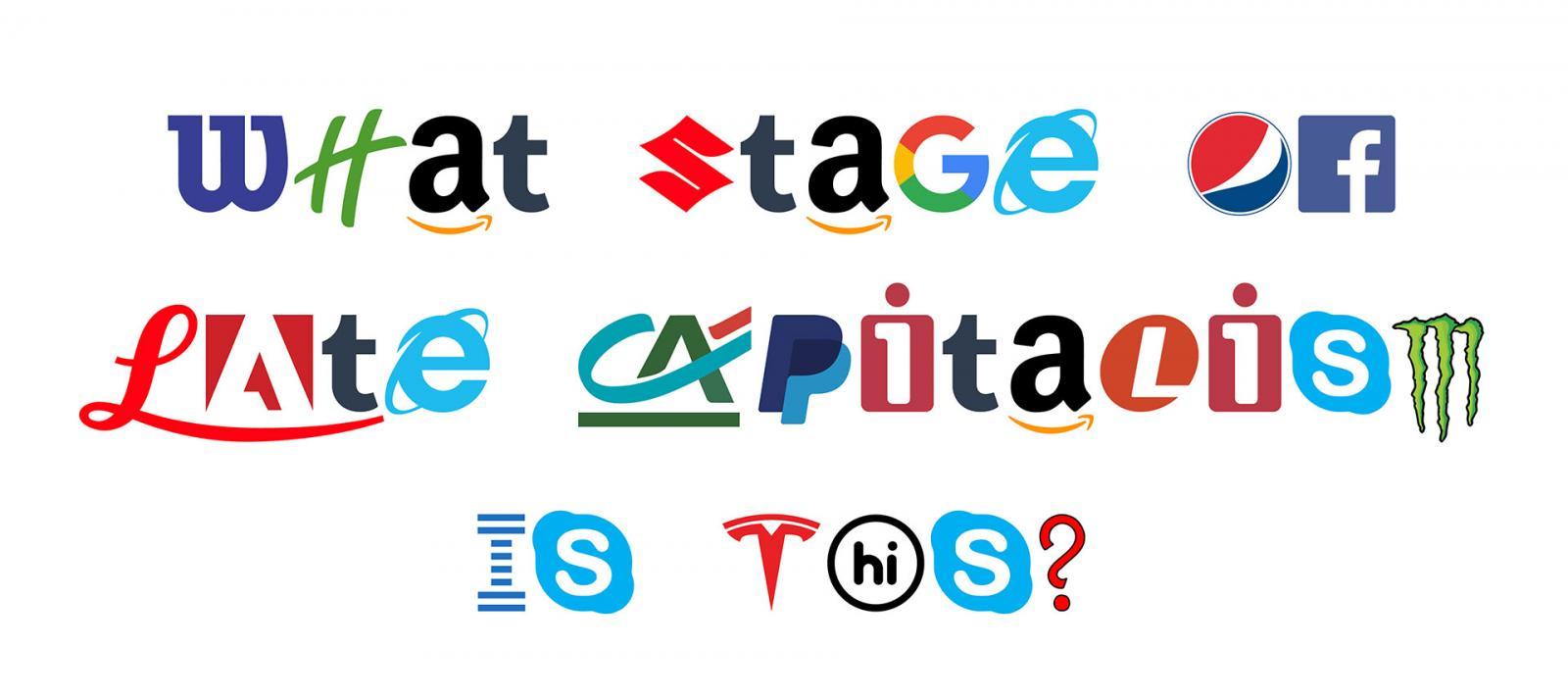Красочный шрифт из брендовых логотипов