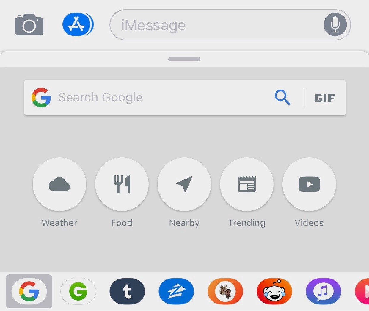 Расширение Google для iMessage