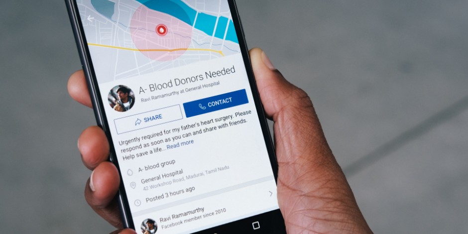 индийские доноры крови и facebook