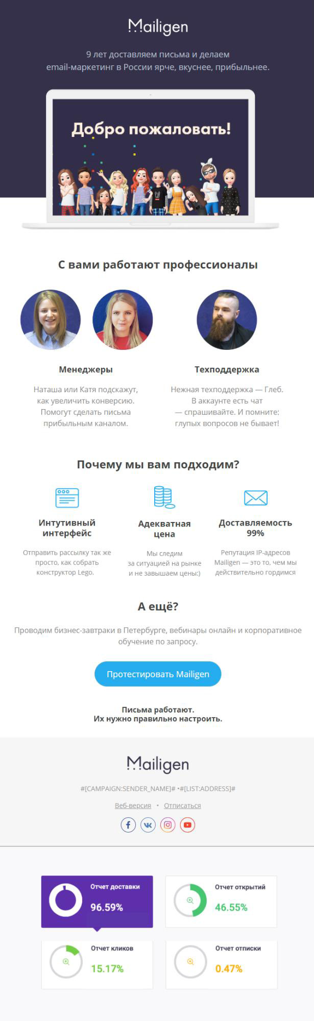 Onboarding-письма для Mailigen — международной платформы для email-рассылок