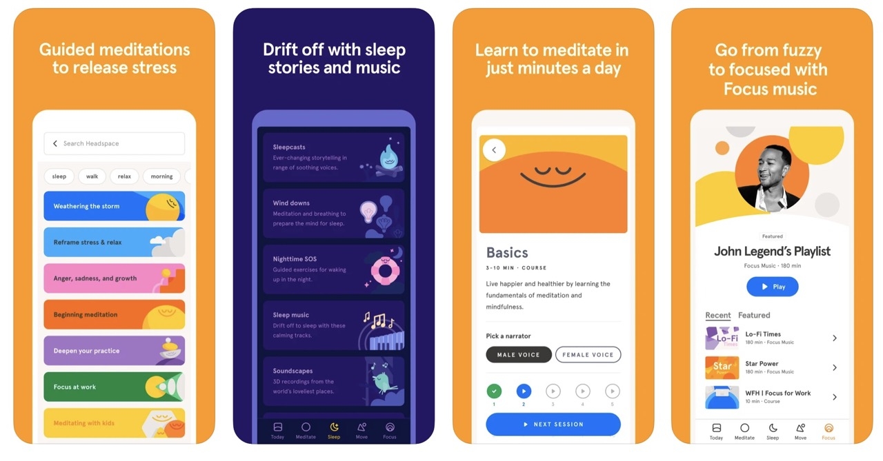 Headspace: Meditation & Sleep - приложение для медитации