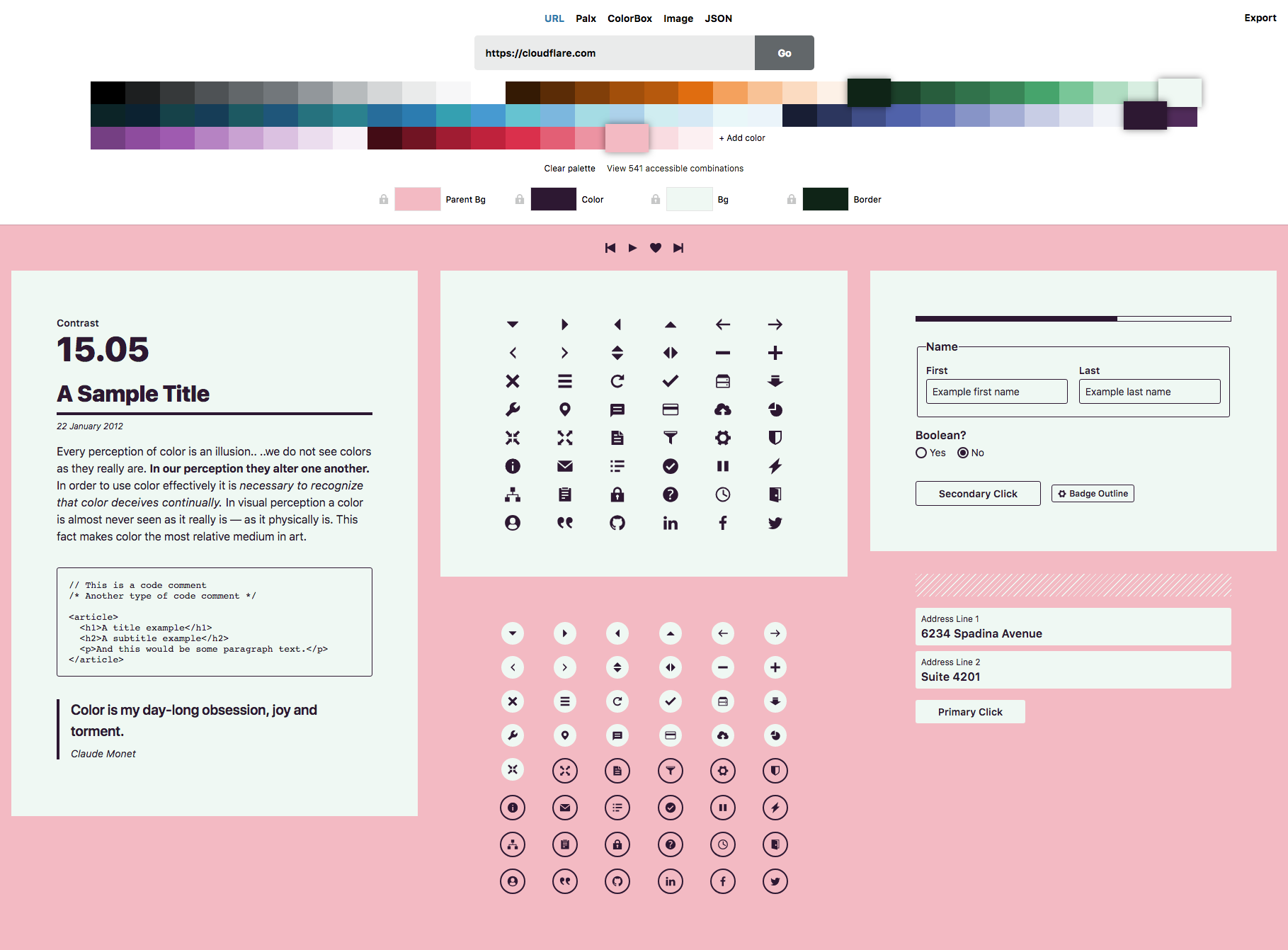 Сервис-подборщик цветовой палитры — Color by Cloudfare Design