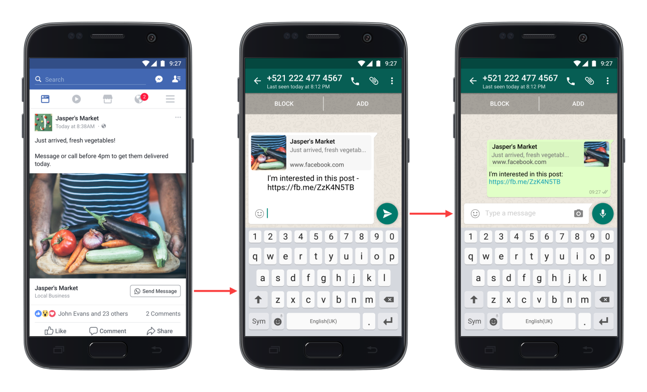 Facebook click-to-WhatsApp