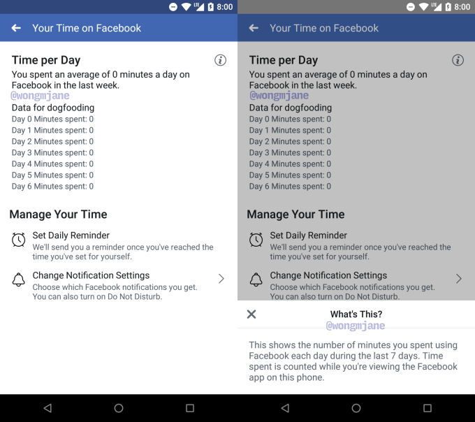 Функция контроля времени на Facebook