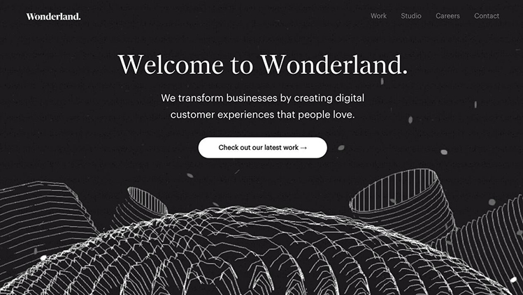 Сайт дизайн-студии Wonderland
