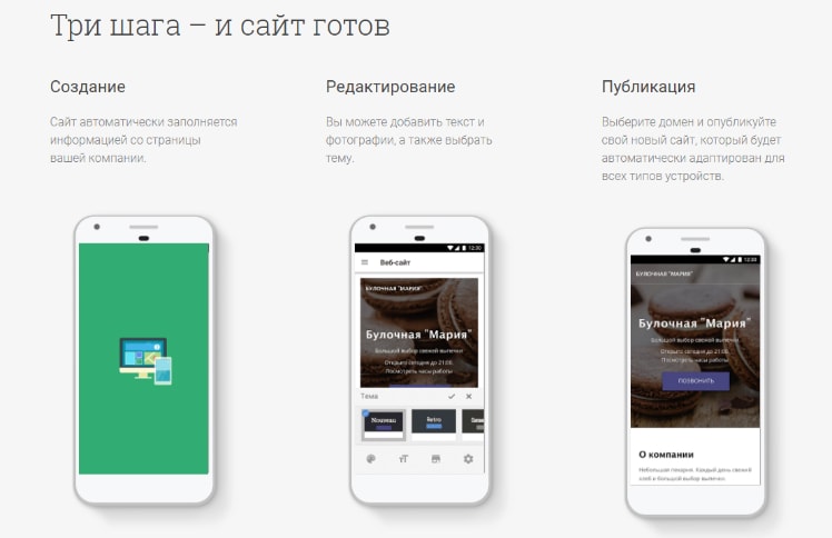 Конструктор сайтов Google