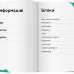 Описание: Зачетка стажера: разделы и блоки обучение