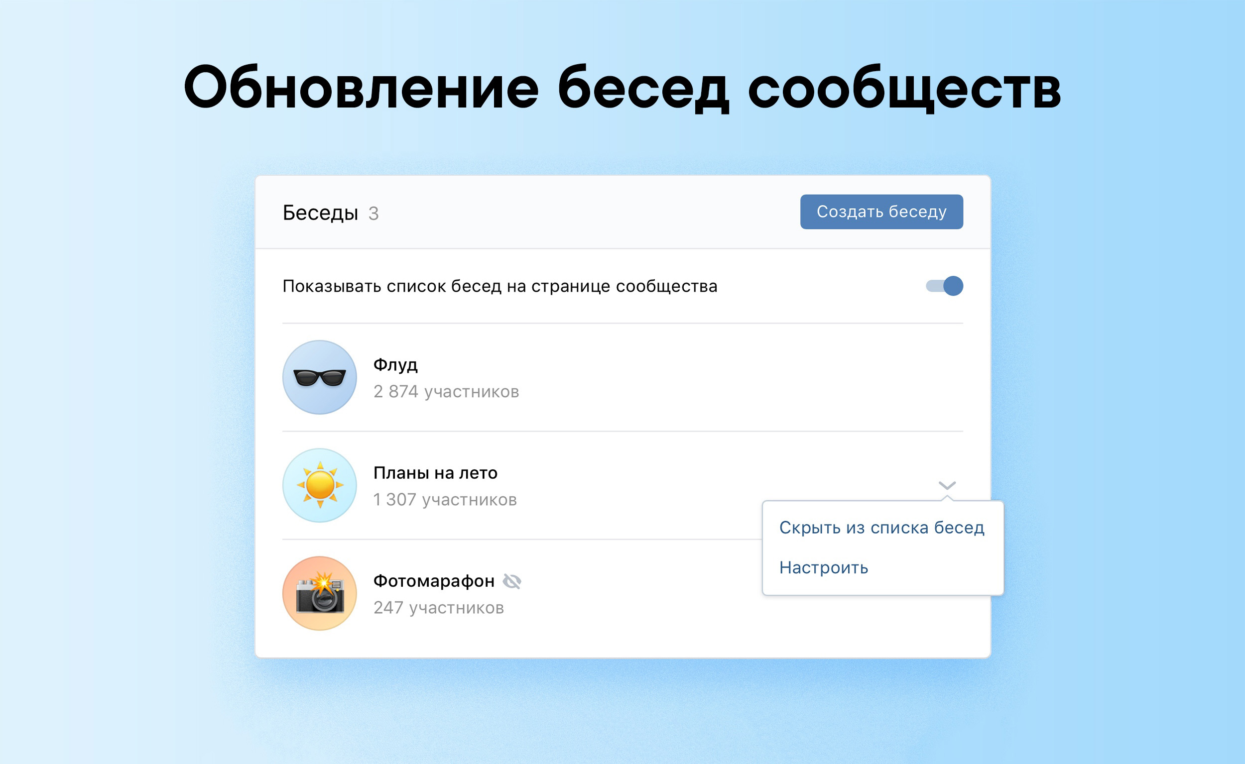 ВКонтакте обновила беседы сообществ 