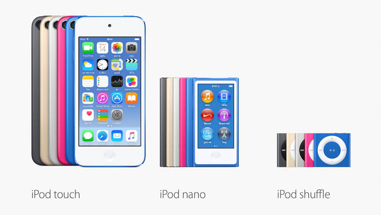 iPod Touch, Nano и Shuffle