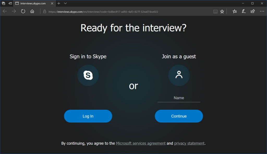 Skype Interview