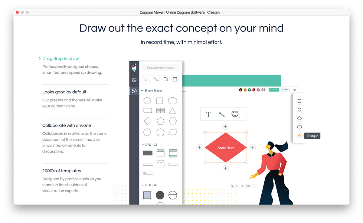 Creately — инструмент для совместной работы над диаграммами и графическими штуками